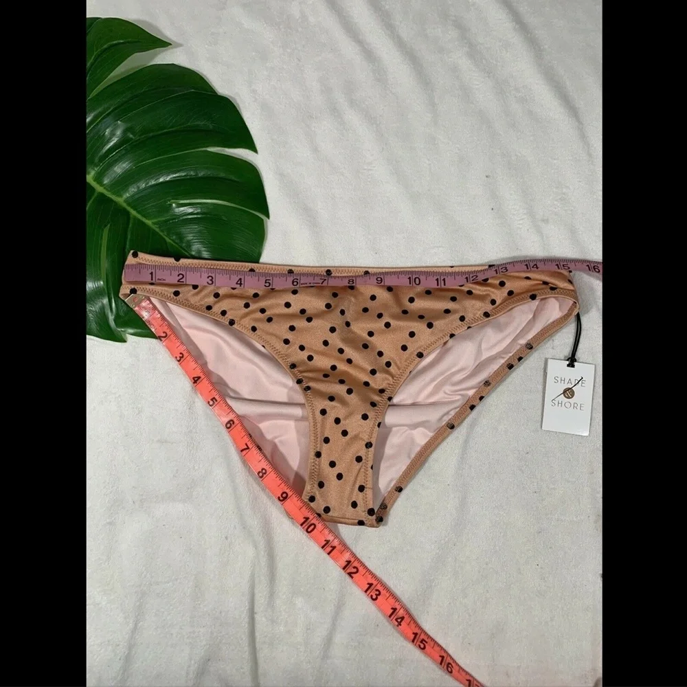NWT Shade‎ & Shore Polka Dot Wrap Bikini Top [ 34B ] + Cheeky Bottoms [ Medium ]
